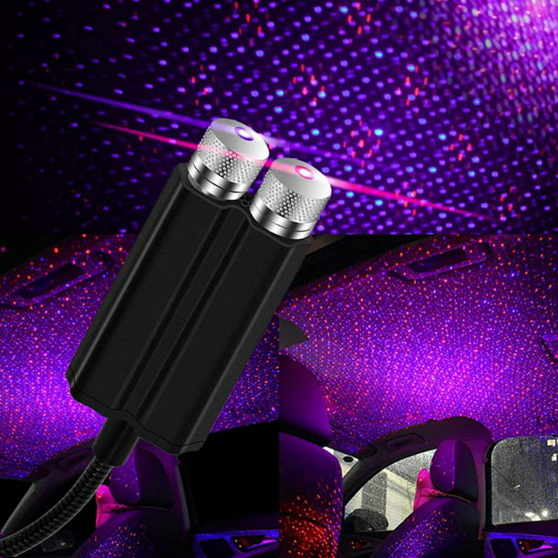 USB Night Light Star Projector, LEDCARE 2 In 1 Car Ceiling Light,  Adjustable Romantic Interior Light, Portable USB Car Roof Star Projector  For Cars, 