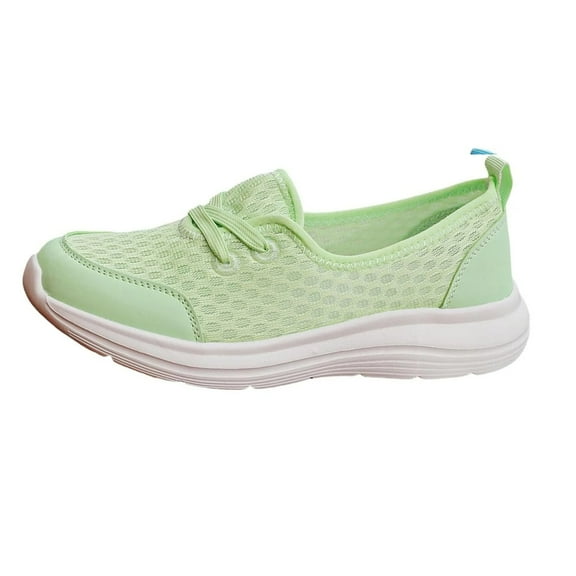 EKVAHL Orthopedic Casual Shoes for Women Arch Support Golf Shoes Wide Width Slip on Non Slip Business Casual Shoes Knitted Mesh Stretch Comfortable Orthopedic Shoes