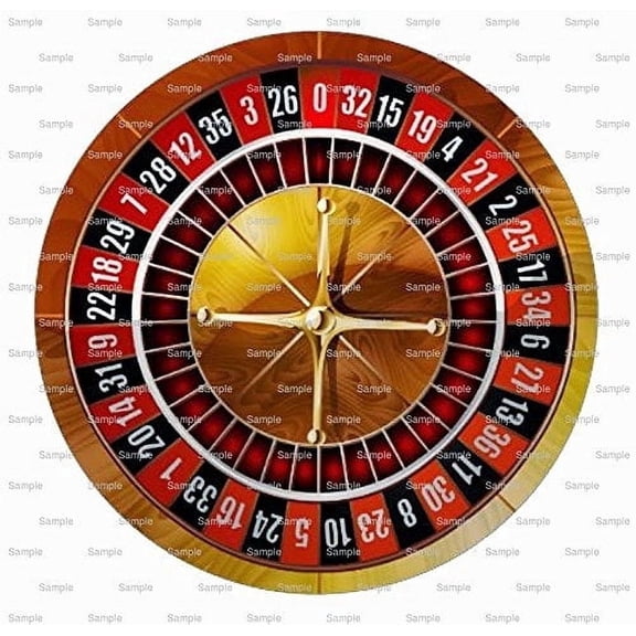 Casino Roulette Wheel Edible Image Icing Cake Topper for Quarter Sheet Cake, by TNCT