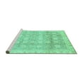 thumbnail image 2 of Ahgly Company Machine Washable Indoor Rectangle Oriental Turquoise Blue Traditional Area Rugs, 7' x 10', 2 of 4