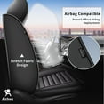 thumbnail image 3 of AOMSAZTO Seat Covers for For Honda Accord 2003-2017 Car Seat Covers Full Set 5 Seats Waterproof Faux Leather Car Seat Cushion Protector Compatible Airbag Black, 3 of 5
