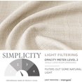 thumbnail image 7 of Vangao Living Room Curtains 40" x 96" Beige Semi Sheer Linen Textured Window Curtain Set of 2 Panels Light Filtering Grommet Drapes, 7 of 7