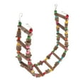 thumbnail image 2 of Xuanheng Bird Parrot Toy, Wooden Ladder Bridge Swing Hanging Ladder Toy for Pet Trainning 100cm, 2 of 8