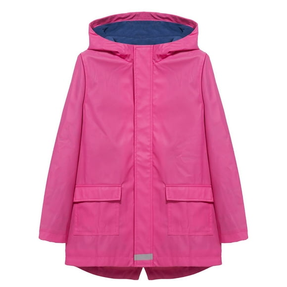 Hiheart Boys Girls Water Resistant Fleeced Lined Winter Rain Jacket with Hood