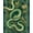 Green, Pattern 3, variant on ODIKA 4'x6' Machine Washable Non-Slip Area Rug, Retro Gothic Snake and Tropical Leaf with Boho High Traffic Rug, Green, 89568