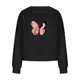 thumbnail image 4 of Mujeres moda casual estampado cuello redondo suelta manga larga blusa corta sudaderas sin capucha Fridja fjkfkj2861, 4 of 8