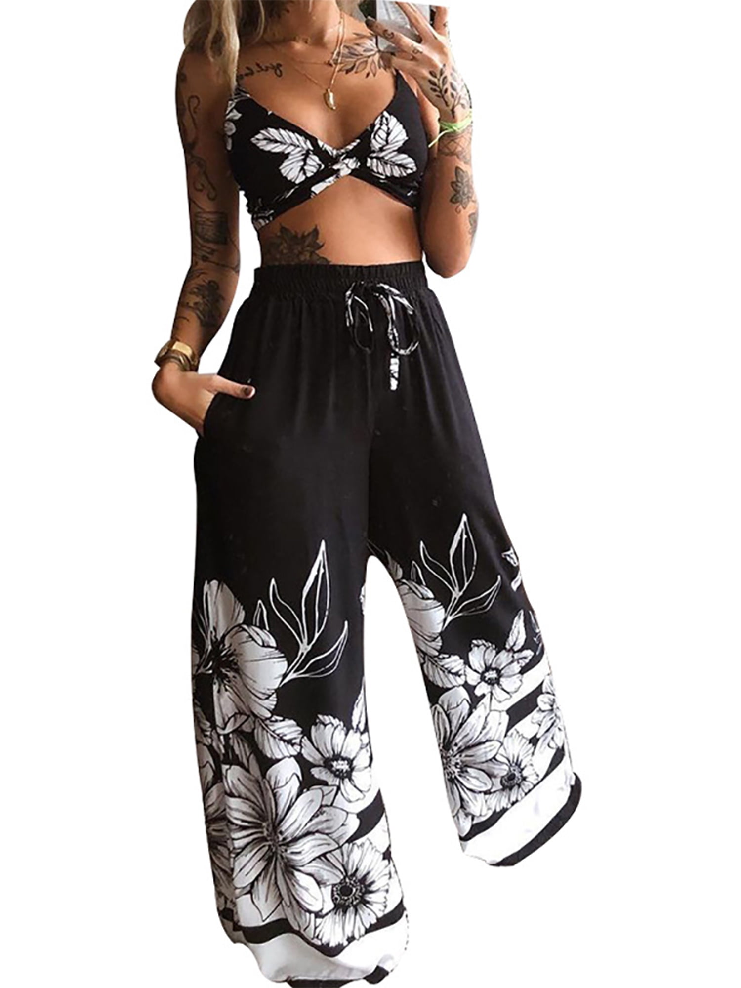floral summer pants