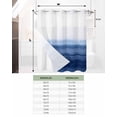 thumbnail image 3 of No Hook Shower Curtains, Navy Blue White Ombre Standard Bathtub Curtains with Snap in Liner, Contemporary Minimalism Stripes Waterproof Washable Fabric Bathroom Shower Curtain Sets, 72" x 72", 3 of 7