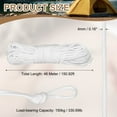 thumbnail image 2 of Uxcell 1/8" Paracord Rope 151ft 7 Strand Camping Rope Braided Polypropylene Ropes Tie-Downs Utility Cord White, 2 of 6