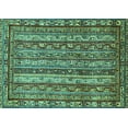 thumbnail image 1 of Ahgly Company Machine Washable Indoor Rectangle Abstract Turquoise Blue Modern Area Rugs, 2' x 3', 1 of 4