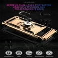 thumbnail image 4 of SaniMore Tri-layer Case for Google Pixel 8 6.3" 2023, 360° Rotating Holder/Kickstand Rugged PC Back + TPU Bumper Magnetic Car Mount Anti-fingerprint Anti-fall Heavy Duty Protective Case, Gold, 4 of 7