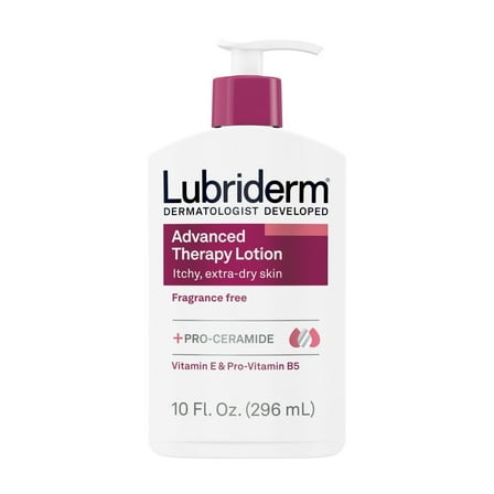 Lubriderm Advanced Therapy Fragrance Free Lotion, Vitamin E, 10 fl. oz