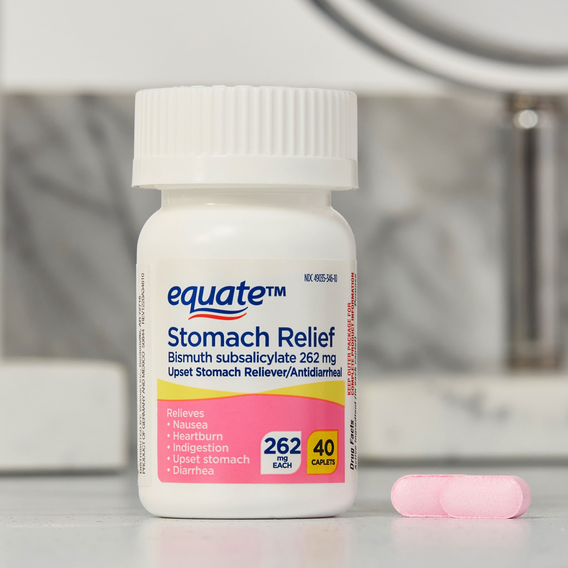 Buy Equate Stomach Relief Caplets, 262 mg, 40 Count Online at Lowest