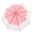 thumbnail image 3 of Paraguas de burbuja transparente, ligero, romántico, de mango largo, compacto, plegable para mujer Rosa, 3 of 8