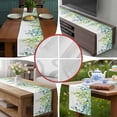 thumbnail image 6 of Burlap Table Runner 36 Inches Long, Watercolor Foliage Pastoral Willow Non-Slip Kitchen Table Runners for Dining Room Everyday Use Party Table Decorations Spring Gradient Plant, 6 of 9