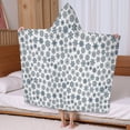 thumbnail image 5 of Blue Christmas Snowflake Pattern Hooded Bath Towel，60"x35" for Ages 3 To 12 Kids, Quick Dry Lightweight Soft Microfiber Hood Beach Towel Cover Up for Kids, 5 of 7