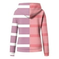 thumbnail image 4 of Dasayo Pink Women Sweatshirt Oversized Winter Long Sleeve Striped Hoodies Women's T Shirts XXL, 4 of 4