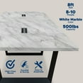 thumbnail image 5 of Sturdy Conference Table With Cable Management Grommets By Ahliss- Modern Rectangle Office Meeting Table With Wood Tabletop And Metal Frame & Legs- Easy Assembly Boardroom Table, 5 of 8