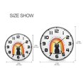thumbnail image 5 of Yayeee Wall Clock for Living Room 11.9 inch Battery Operated Round with Holder, Black Cat Rainbow, 5 of 7
