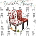 thumbnail image 5 of Christmas Chair Covers Set of 4 Christmastree Chair Back Cover Christmas Dining Chair Covers for Party Kitchen Removable Office Chair Cover, 5 of 7