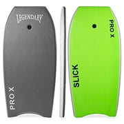 Open Box Bodyboard for Beach with Hard Slick Bottom, Boogie Boards for Kids & Adults, Legendary Pro X Heat Sealed with EPS Core, Leash