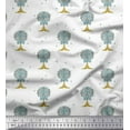 thumbnail image 1 of Soimoi Georgette Viscose Fabric Dot & Tree Block Print Fabric by Yard 42 Inch Wide, 1 of 1