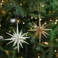 thumbnail image 6 of Christmas Hanging Ornaments,Christmas Holiday White Champagne Colored Christmas Tree Decoration Pendant Three Star Shaped High End Christmas Decoration, 6 of 9