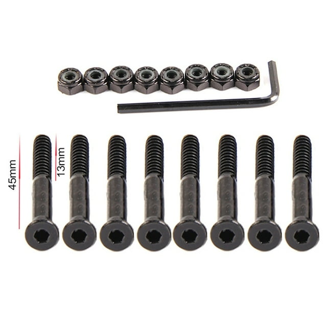 Bgsha 29/38/45mm Planche à Roulettes Pont Truck Fixation Boulon pour Planche de Planche à Roulettes Longboard