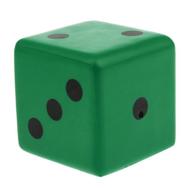 2x Dados de Esponja Dados de Punto de Espuma Que para La Enseñanza de Matemáticas Juguete de Ventilación Verde Zulema Dados de esponja