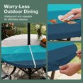 thumbnail image 3 of Round Outdoor Tablecloth with Umbrella Hole and Zipper, Blue Aqua Ombre Fitted Table Cover with Elastic Edge for 45-54 Inch, Modern Abstract Art Farmhouse Striped Waterproof Patio Tablecoths, 3 of 9
