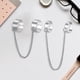 thumbnail image 3 of Juego de anillos de ajustables con cadena Geometría Moda Simple Elegante para fiesta Enlace de 2 anillos Yuyangstore anillos de dedo, 3 of 7