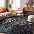 thumbnail image 6 of World Rug Gallery Contemporary Modern Floral Flowers Area Rug - D.Gray 3'3" x 5', 6 of 8