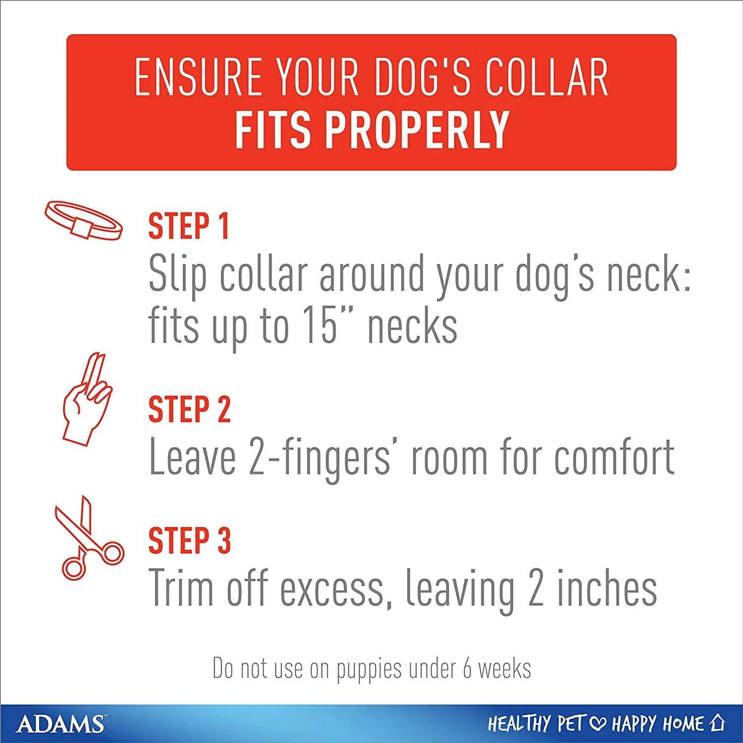 Adams Plus Flea  Tick Collar for Small Dogs  Puppies 3-Pack