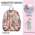 thumbnail image 5 of Poodle and Flowers Floral Backpack Backpack for School,Cute School Bag,Schoolbag with Adjustable Shoulder Straps & Padded Back,13.8"x11.4"x6", 5 of 6