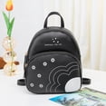 thumbnail image 2 of Mini mochila Qarigey de PU con estampado de flores Negro, 2 of 6