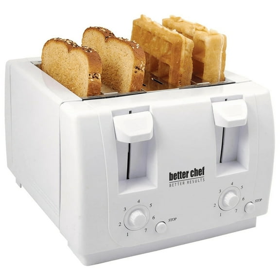 Better Chef 4 Slice Dual-Control Toaster in White