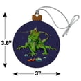 thumbnail image 6 of Rainforest Iguana and Caterpillar Wood Christmas Tree Holiday Ornament, 6 of 7