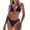 Navy Blue, variant on Women's Halter Bikini Set Adjustable String Tie Two Piece Swimsuit with Removable Pads Triangle Bathing Suit for Beach Pool Vacation