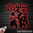 thumbnail image 2 of Craftnamesign Custom Father Son Motocross Metal Wall Art LED Light, Father Son Motorcycle Sign, 2 of 5