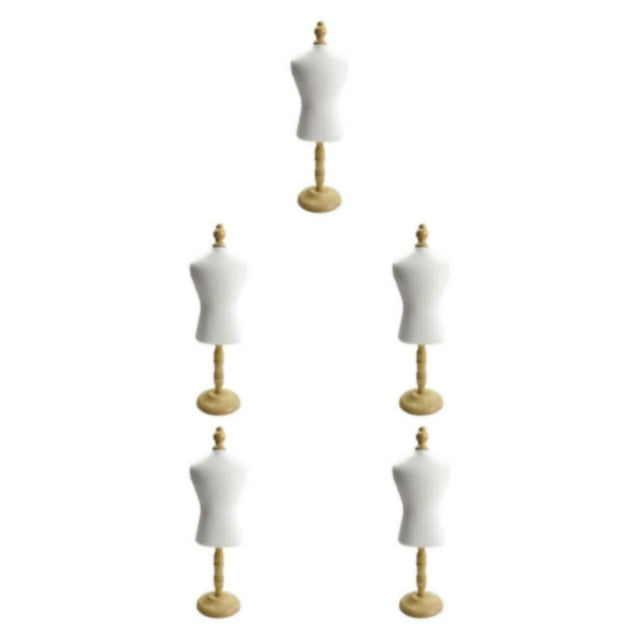 Ruiboury 1/2/3/5 Cat Dog Clothes Mannequin Doll Dress Form Display Rack Convenient and White S 5PCS