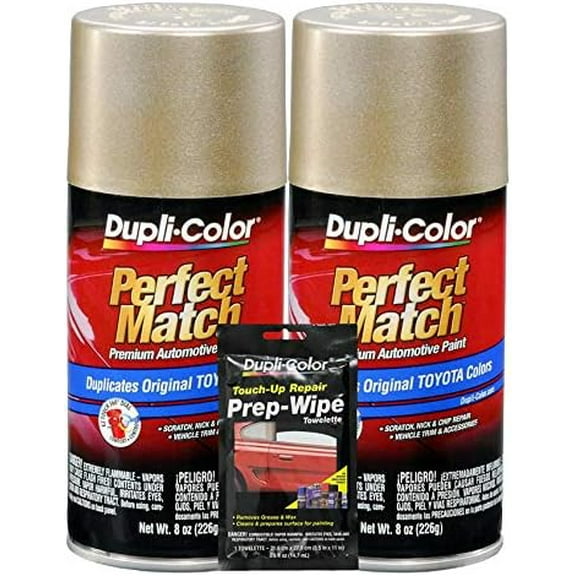 Desert Sand Mica Exact-Match Automotive Paint for Vehicles - 8 oz, Bundles Prep Wipe (3 Items)