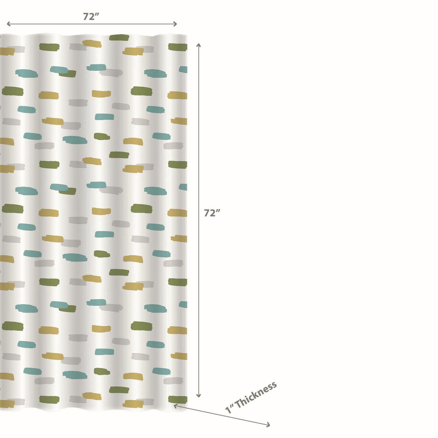 IH Casa Decor Peva Shower Curtain Avec 12 Hameçons En Polyresin Hyphen