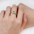 thumbnail image 3 of Divine Creation 2.00 Ct Oval Cut London Green Peridot Christmas Thanksgiving Engagement Halo Ring 14K White Gold Plated 925 Sterling Silver For Women's -8, 3 of 3
