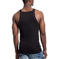 thumbnail image 3 of Galaxy by Harvic Men's Solid Colored Medium Weight Tank Top Black Black Small, 3 of 3