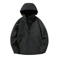 thumbnail image 2 of LOVZFMLL Jackets for Men's Solid Color Hooded Three-in-one Detachable Multi-pocket Cardigan Relaxation Outdoors Zipper Overcoat Coat, 2 of 6