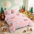 thumbnail image 3 of Erosebridal Bunny Full Size Bedding Sets for Girls, Popcorn Bucket Full Size Bed in a Bag, Pink Reversible 7-Piece, 3 of 6