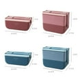 thumbnail image 4 of 1Pc Portable Microwave Divider Box Square Heat Preservation Lunch Box Bento Box Portable Food Container for School Office Camping (Blue), 4 of 9