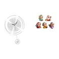 thumbnail image 1 of Reloj de pared decorativo redondo, silencioso, sin tictac, figura de resina acrílica, diseño de dios de , regalo Feng Shui, adecuado para el, 1 of 8