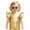 Gold, variant on Baby Metallic Shirts Party Tops Shiny Flutter Sleeve Blouses Basic Tee Performance Stage Shirt Blue 3T
