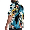 thumbnail image 3 of Spotted Dog Men's Short Sleeve Beach Shirts, Casual Printed Button Down, Summer Unisex Spread Collar Tops, 3 of 6